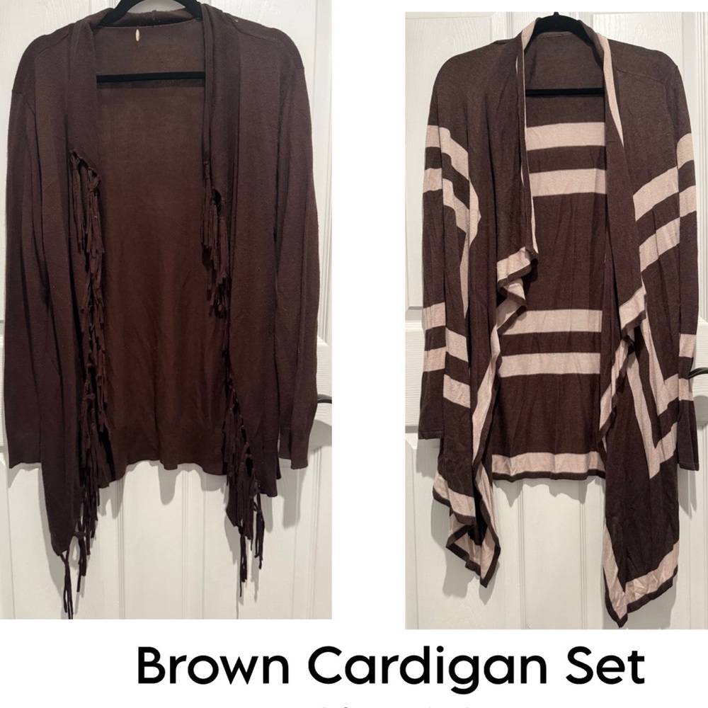 Brown Cardigan Set